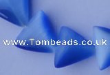 CCT36 14.5 inches 15*16mm triangle ink blue cats eye beads wholesale