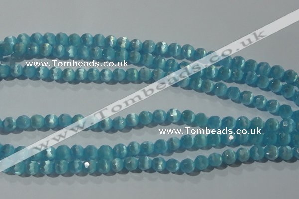 CCT361 15 inches 6mm faceted round cats eye beads wholesale