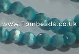 CCT362 15 inches 6mm faceted round cats eye beads wholesale