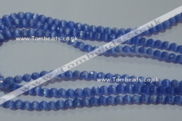 CCT363 15 inches 6mm faceted round cats eye beads wholesale