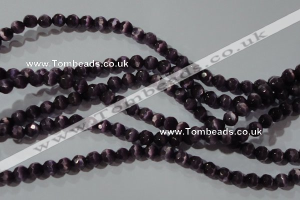 CCT367 15 inches 6mm faceted round cats eye beads wholesale