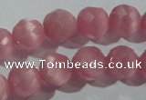 CCT372 15 inches 8mm faceted round cats eye beads wholesale