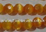 CCT378 15 inches 8mm faceted round cats eye beads wholesale