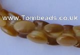 CCT38 14.5 inches 6*10mm drum-shaped honey yellow cats eye beads