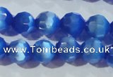 CCT383 15 inches 8mm faceted round cats eye beads wholesale