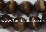 CCT395 15 inches 10mm faceted round cats eye beads wholesale