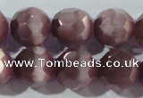 CCT396 15 inches 10mm faceted round cats eye beads wholesale