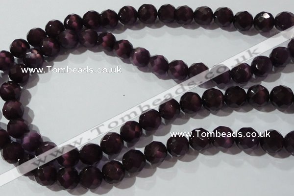 CCT397 15 inches 10mm faceted round cats eye beads wholesale