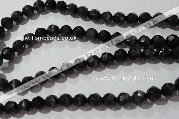 CCT398 15 inches 10mm faceted round cats eye beads wholesale