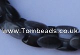 CCT40 14.5 inches 6*10mm drum-shaped black cats eye beads wholesale