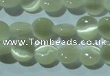 CCT450 15 inches 6mm flat round cats eye beads wholesale