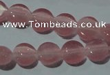 CCT452 15 inches 6mm flat round cats eye beads wholesale