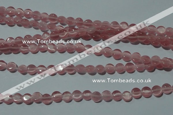 CCT452 15 inches 6mm flat round cats eye beads wholesale