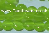 CCT461 15 inches 6mm flat round cats eye beads wholesale