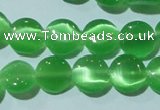 CCT462 15 inches 6mm flat round cats eye beads wholesale