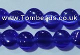 CCT466 15 inches 6mm flat round cats eye beads wholesale