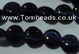 CCT468 15 inches 6mm flat round cats eye beads wholesale