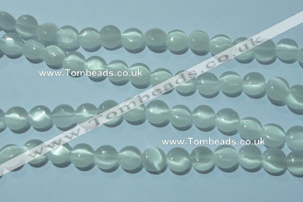 CCT480 15 inches 8mm flat round cats eye beads wholesale