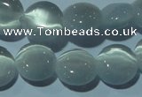 CCT482 15 inches 8mm flat round cats eye beads wholesale