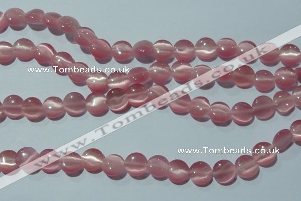 CCT486 15 inches 8mm flat round cats eye beads wholesale