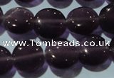 CCT491 15 inches 8mm flat round cats eye beads wholesale