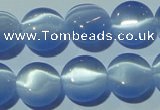 CCT493 15 inches 8mm flat round cats eye beads wholesale