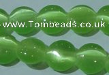 CCT496 15 inches 8mm flat round cats eye beads wholesale