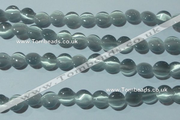 CCT511 15 inches 10mm flat round cats eye beads wholesale