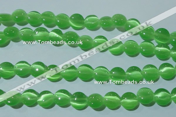 CCT521 15 inches 10mm flat round cats eye beads wholesale