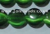 CCT523 15 inches 10mm flat round cats eye beads wholesale