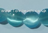 CCT524 15 inches 10mm flat round cats eye beads wholesale