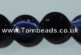 CCT528 15 inches 10mm flat round cats eye beads wholesale