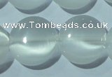 CCT540 15 inches 12mm flat round cats eye beads wholesale