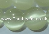 CCT541 15 inches 12mm flat round cats eye beads wholesale