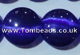 CCT580 15 inches 14mm flat round cats eye beads wholesale