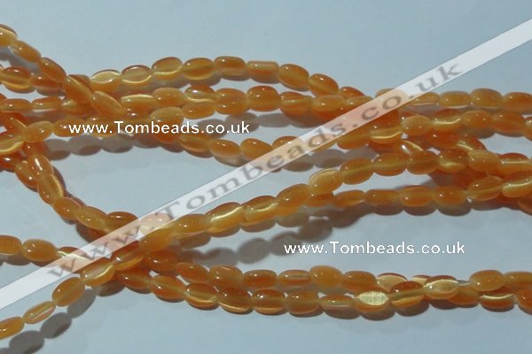 CCT605 15 inches 4*6mm oval cats eye beads wholesale