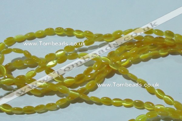 CCT606 15 inches 4*6mm oval cats eye beads wholesale