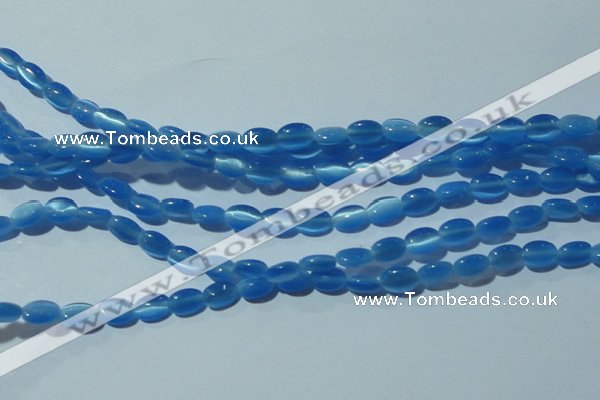 CCT612 15 inches 4*6mm oval cats eye beads wholesale