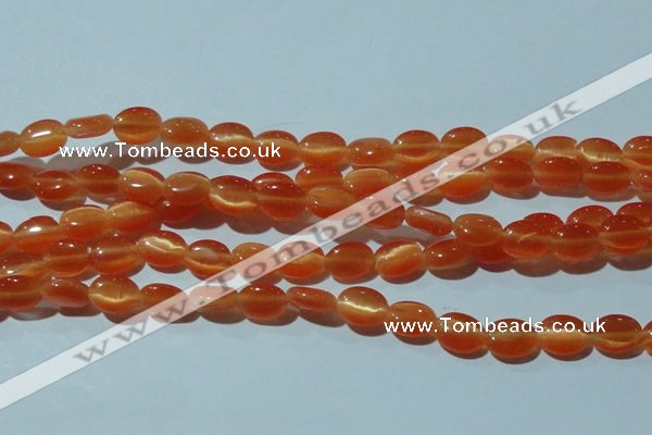 CCT634 15 inches 6*8mm oval cats eye beads wholesale