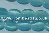 CCT643 15 inches 6*8mm oval cats eye beads wholesale