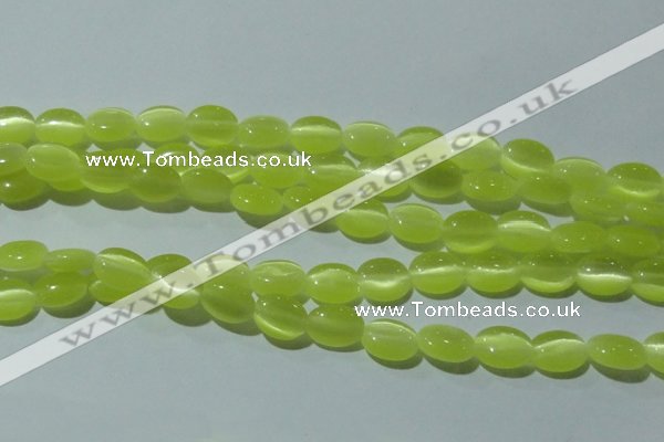 CCT644 15 inches 6*8mm oval cats eye beads wholesale