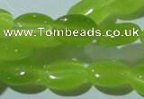 CCT645 15 inches 6*8mm oval cats eye beads wholesale