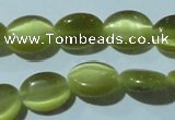 CCT646 15 inches 6*8mm oval cats eye beads wholesale