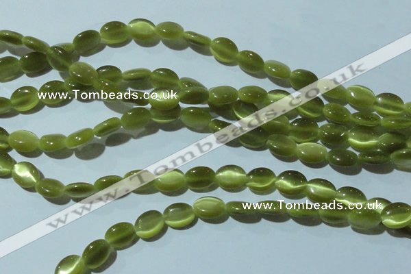 CCT646 15 inches 6*8mm oval cats eye beads wholesale