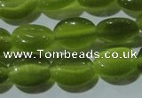 CCT647 15 inches 6*8mm oval cats eye beads wholesale