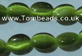 CCT648 15 inches 6*8mm oval cats eye beads wholesale