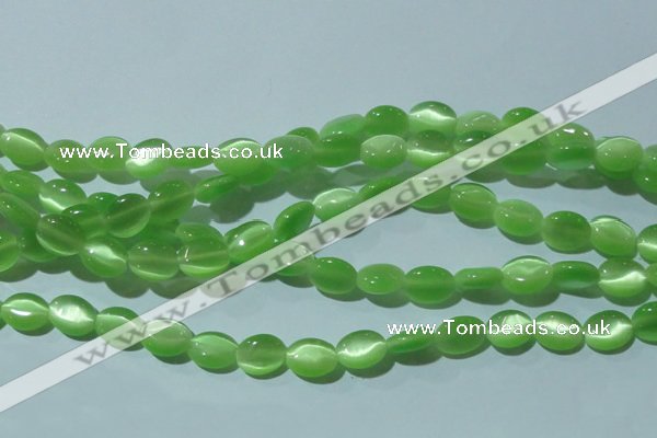CCT649 15 inches 6*8mm oval cats eye beads wholesale