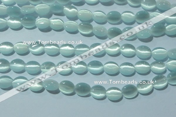 CCT660 15 inches 8*10mm oval cats eye beads wholesale