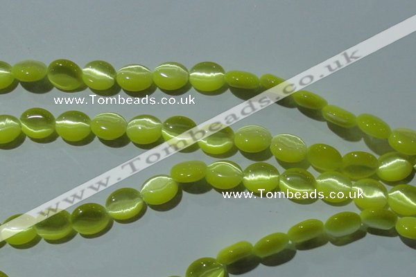 CCT669 15 inches 8*10mm oval cats eye beads wholesale