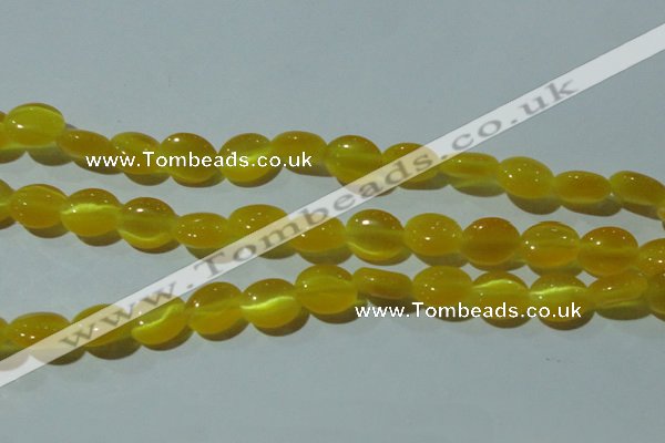 CCT670 15 inches 8*10mm oval cats eye beads wholesale